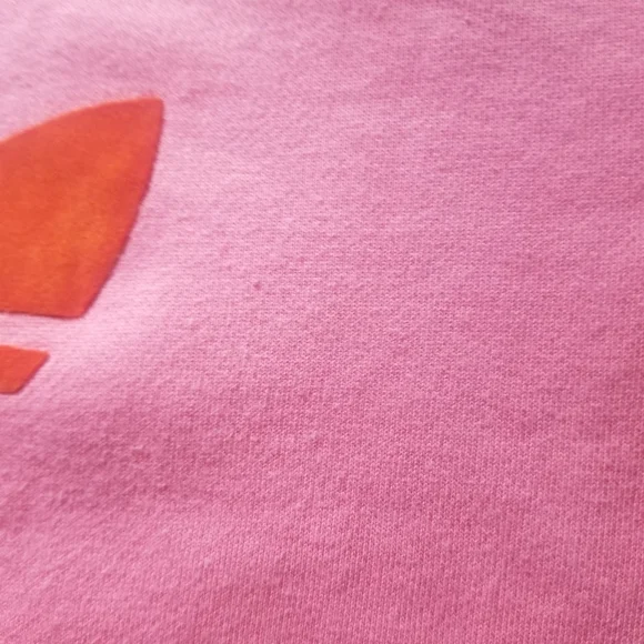 ADIDAS WOMEN'S PINK CROPPED OVERSIZED HOODIE SIZE X-SMALL - Picture 10 of 11